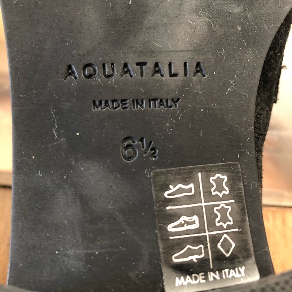 Aquatalia Black Pebbled Suede Loafers - Picture 8 of 10